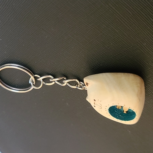 Very Cute Cat Key Chain wooded handmade for Cat lover - Picture 6 of 8